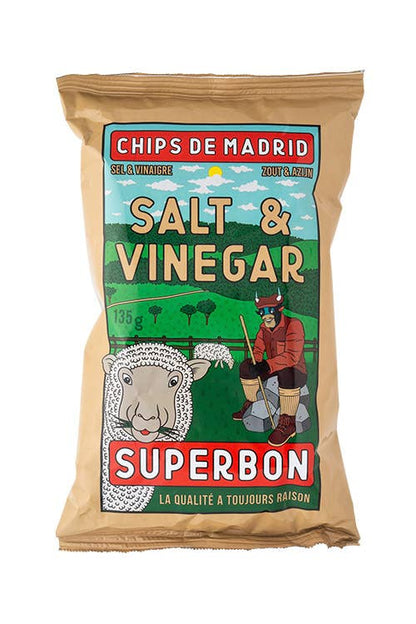 Salt & Vinegar Potato Chips 125g MP10