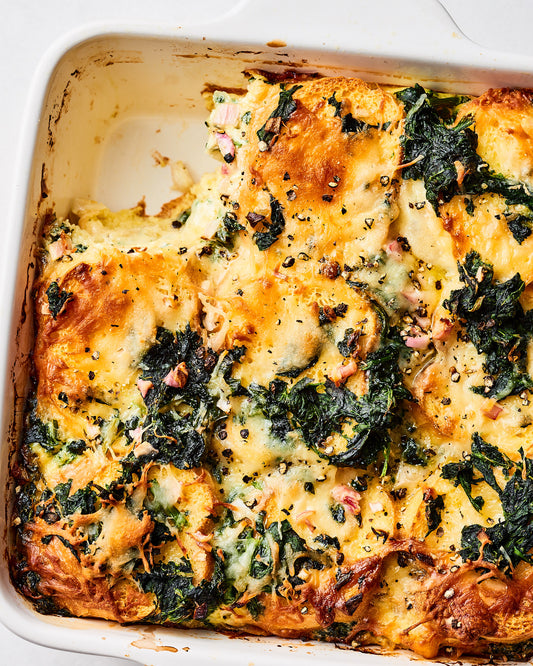 Spinach & Gruyère Breakfast Strata / Vegetarian - serves 4-6